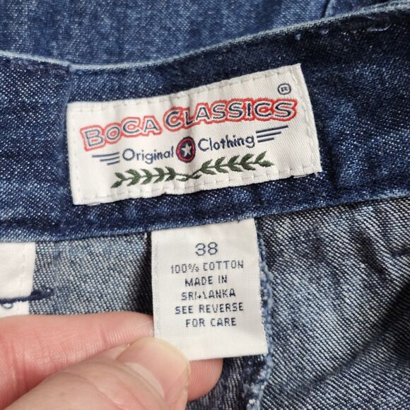 Boca Classics Shorts Mens Size 38 Denim Jean Cargo Pockets Relaxed Fit NWT - Picture 10 of 10